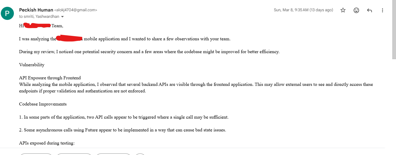 I found a vulnerability in a YC company’s app screenshot 1